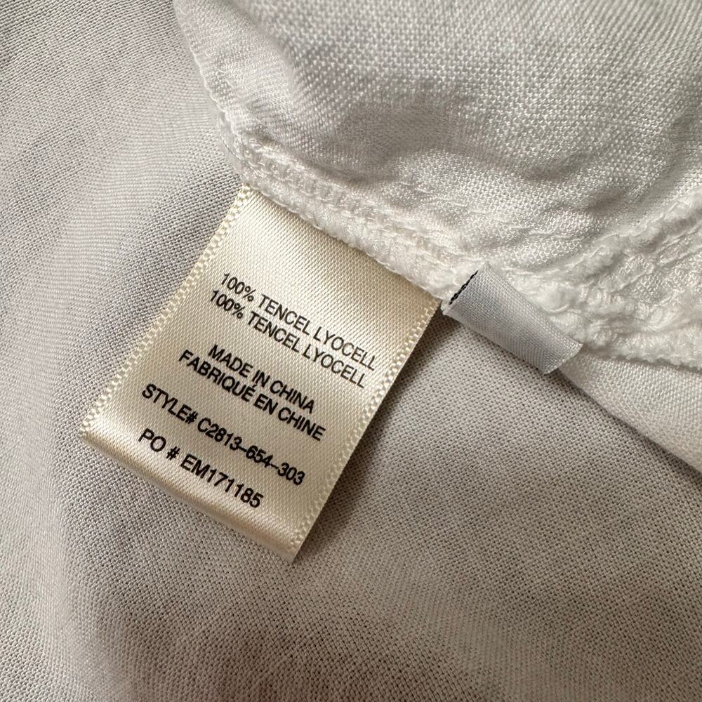 Cloth & Stone White Button Down Shirt Small Lightweight Roll Tab Long Sleeve - Picture 5 of 8